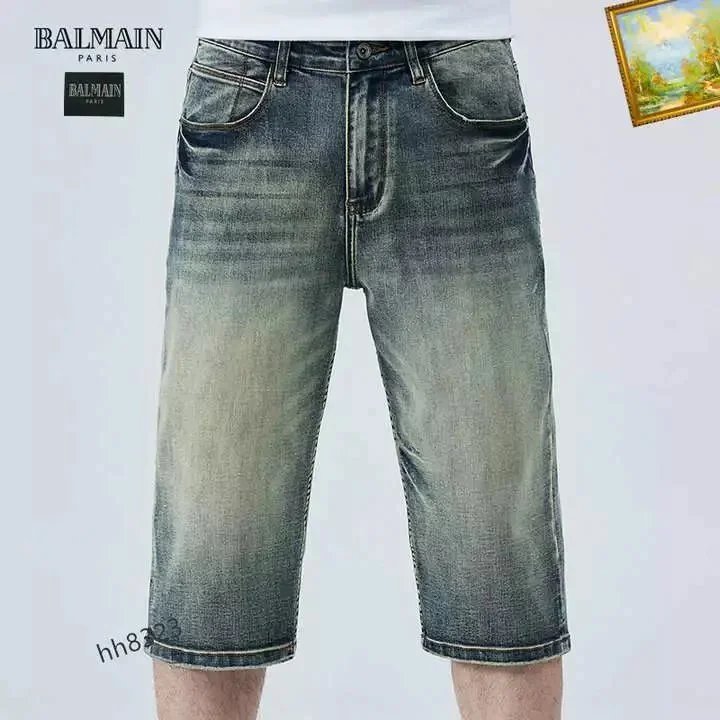 Moncler Shorts Distressed denim with patches — TH-004