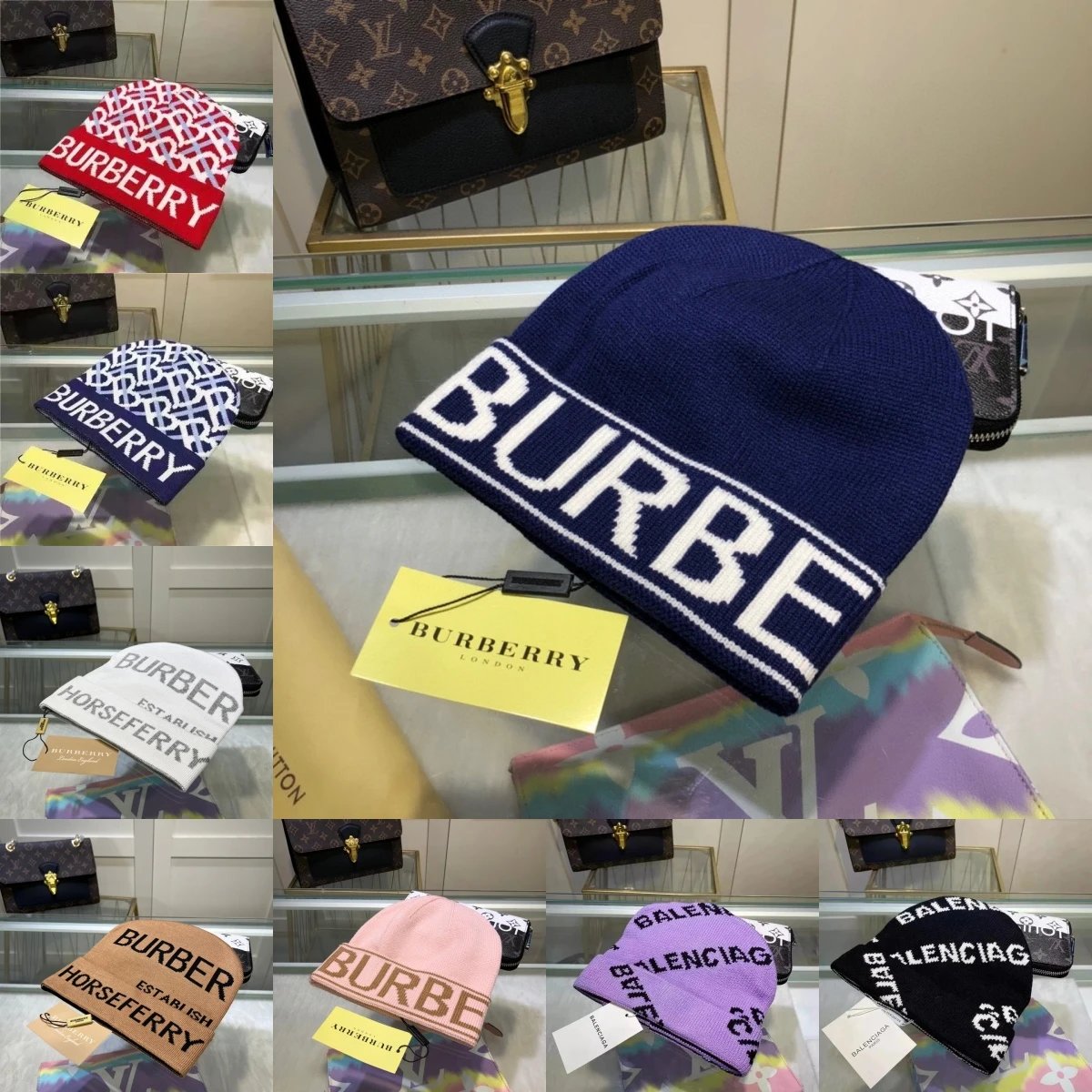 Burberry Monogram Knit Beanie 
