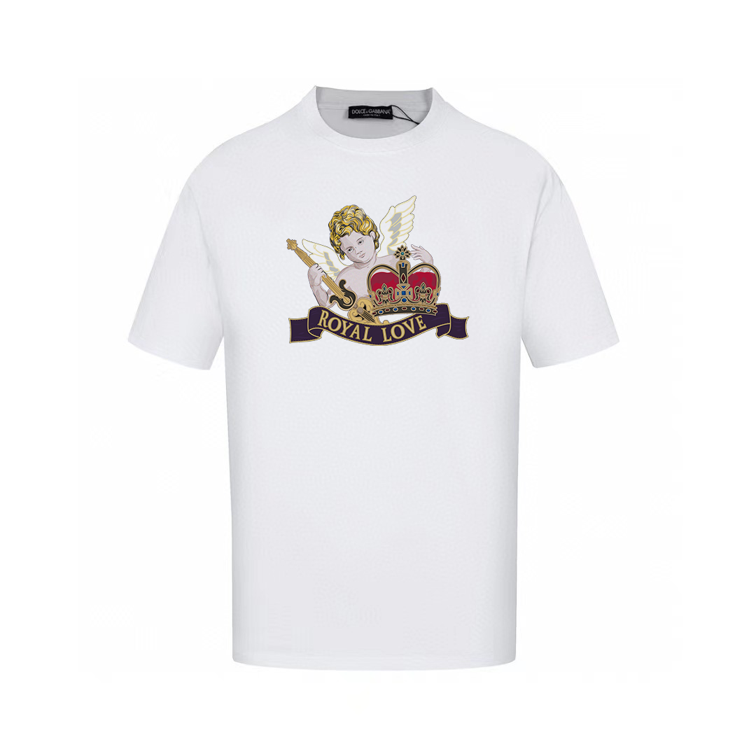 Dolce & Gabbana T-Shirts Short-Sleeve Graphic Print T-Shirt — AM-040
