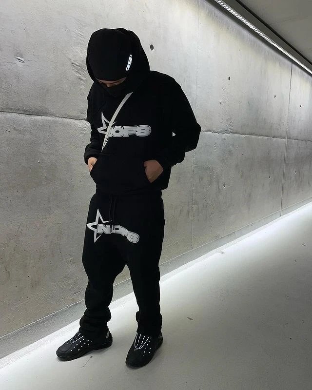 NOFS Star Logo Red Hoodie and Sweatpants Set - 10
