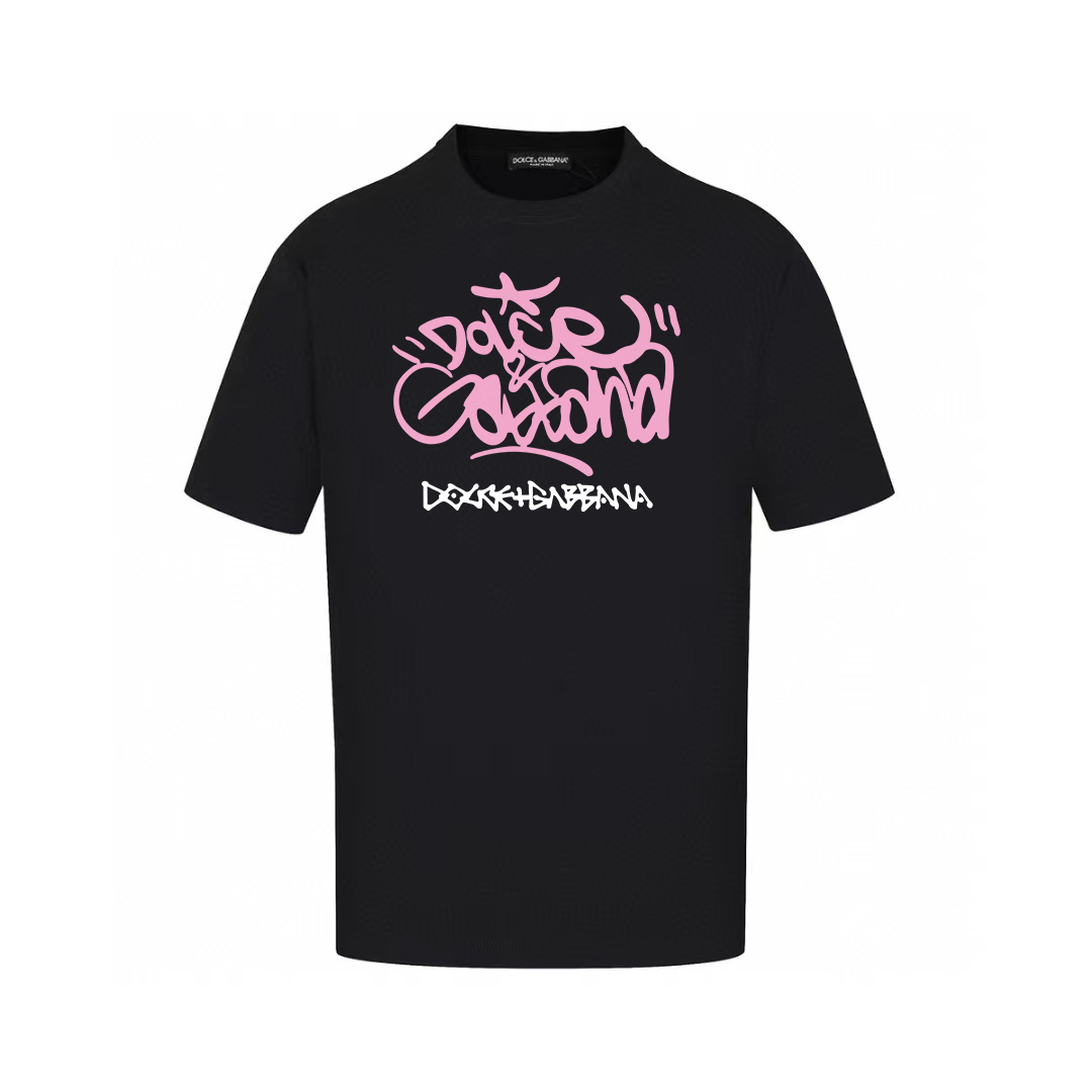Dolce & Gabbana T-Shirts Short-Sleeve Graphic Print T-Shirt — AM-015