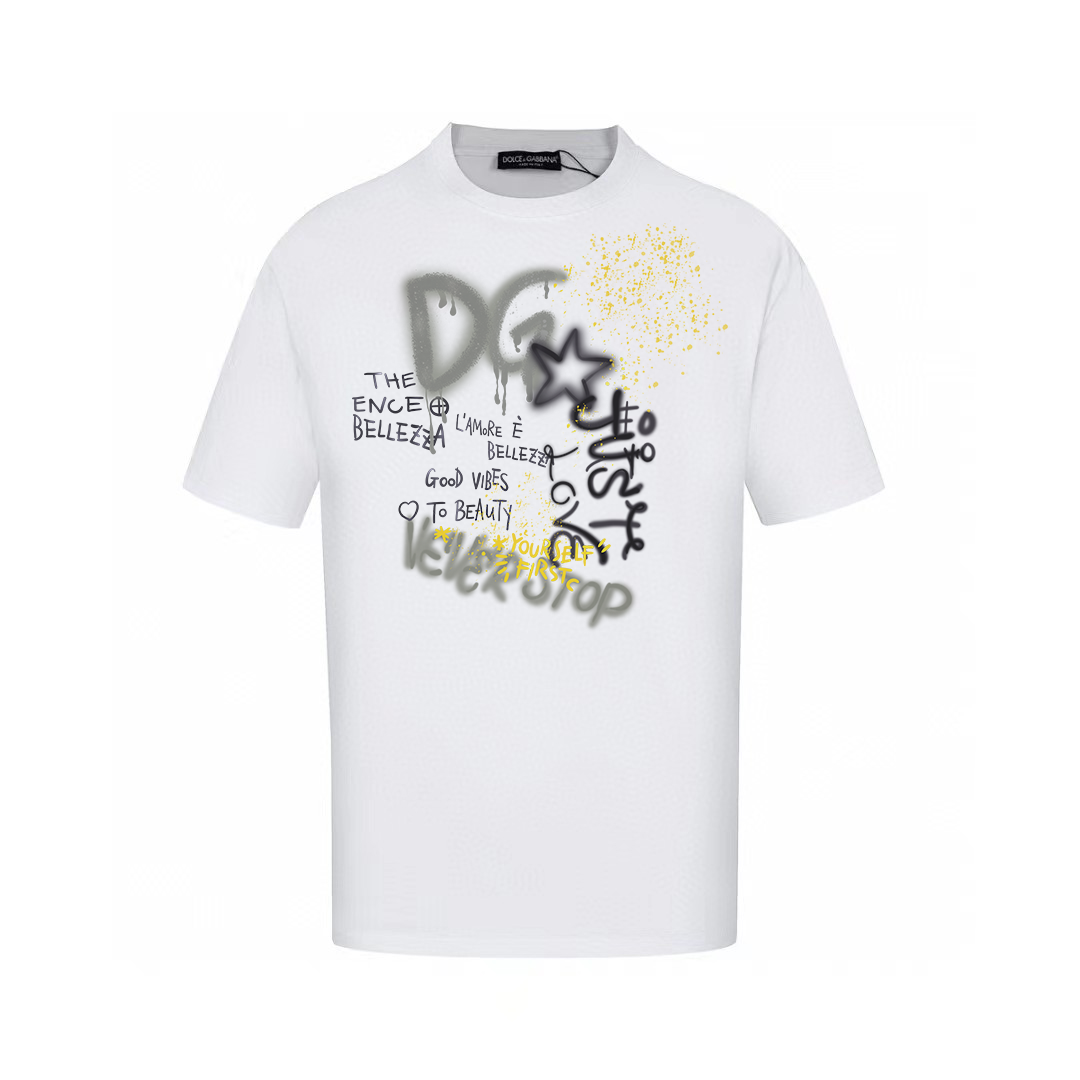 Dolce & Gabbana T-Shirts Short-Sleeve Graphic Print T-Shirt — AM-028