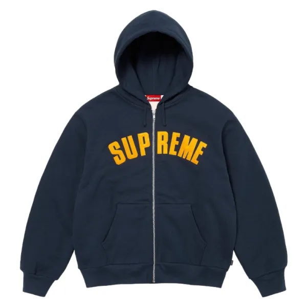 Supreme Hooded Field Jacket Navy Blue Outerwear - 14