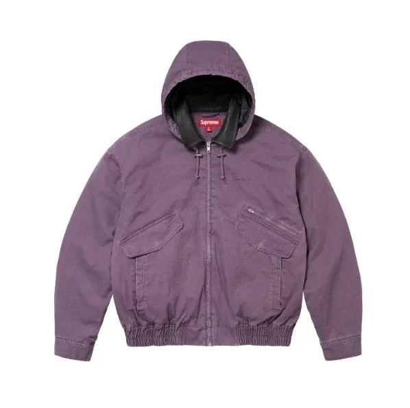 Supreme Hooded Field Jacket Navy Blue Outerwear - 40