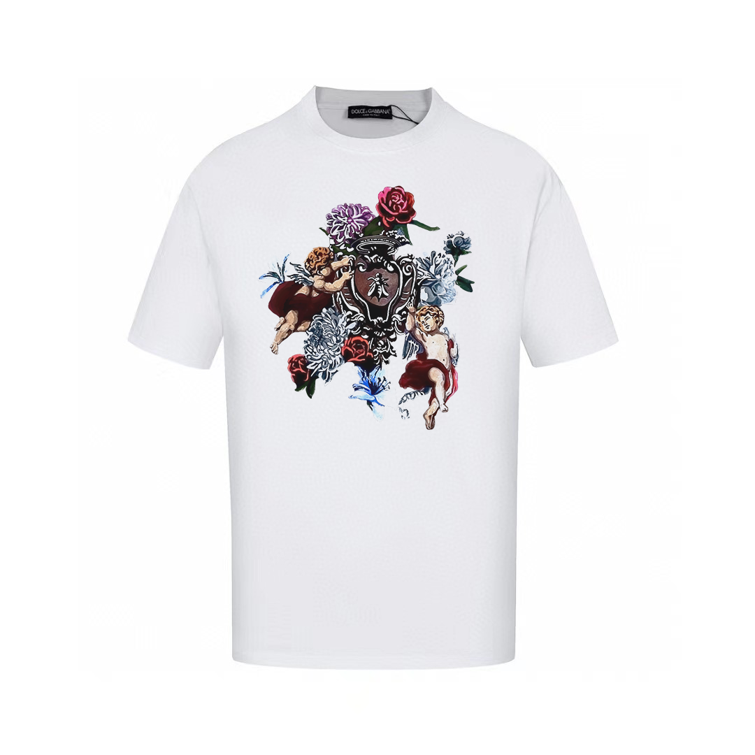 Dolce & Gabbana T-Shirts Short-Sleeve Graphic Print T-Shirt — AM-036