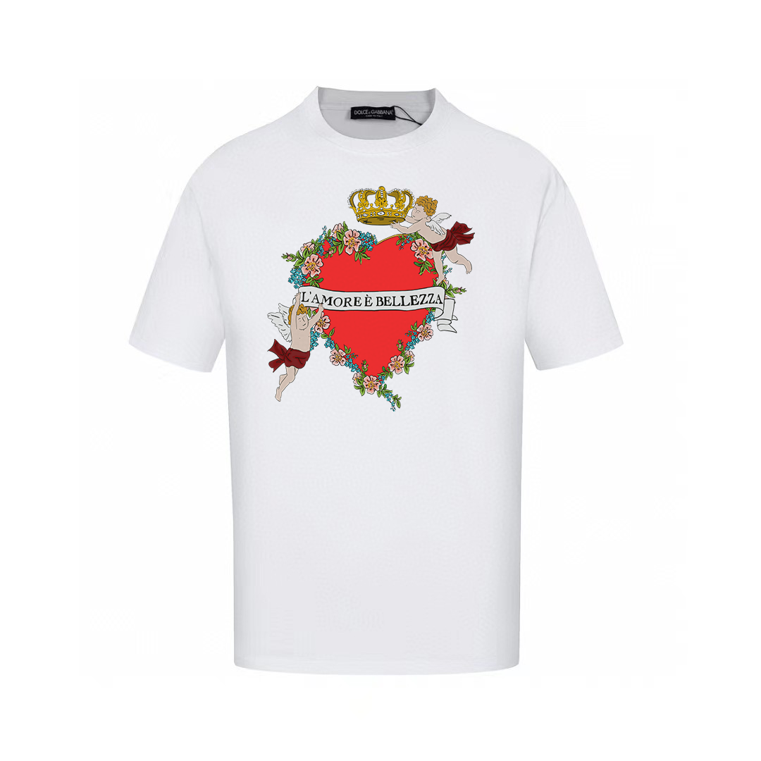 Dolce & Gabbana T-Shirts Short-Sleeve Graphic Print T-Shirt — AM-023