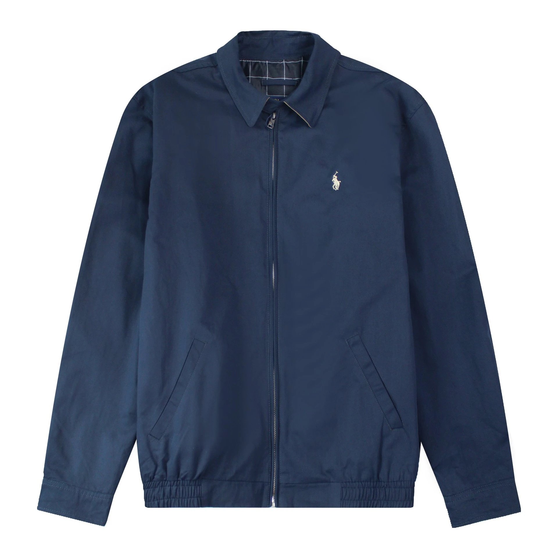 Polo Ralph Lauren Jackets Zip-Front Collared Jacket — 20 navy blue