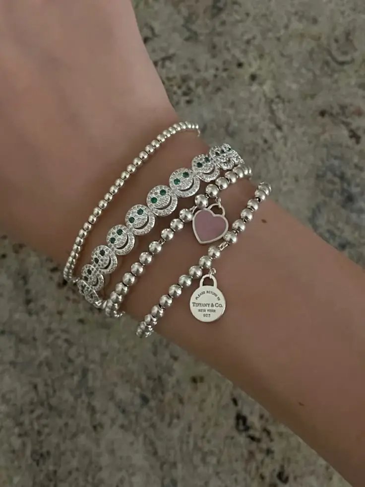 Tiffany & Co. Jewelry Bracelet assortment with crystal, heart and charm designs image 2