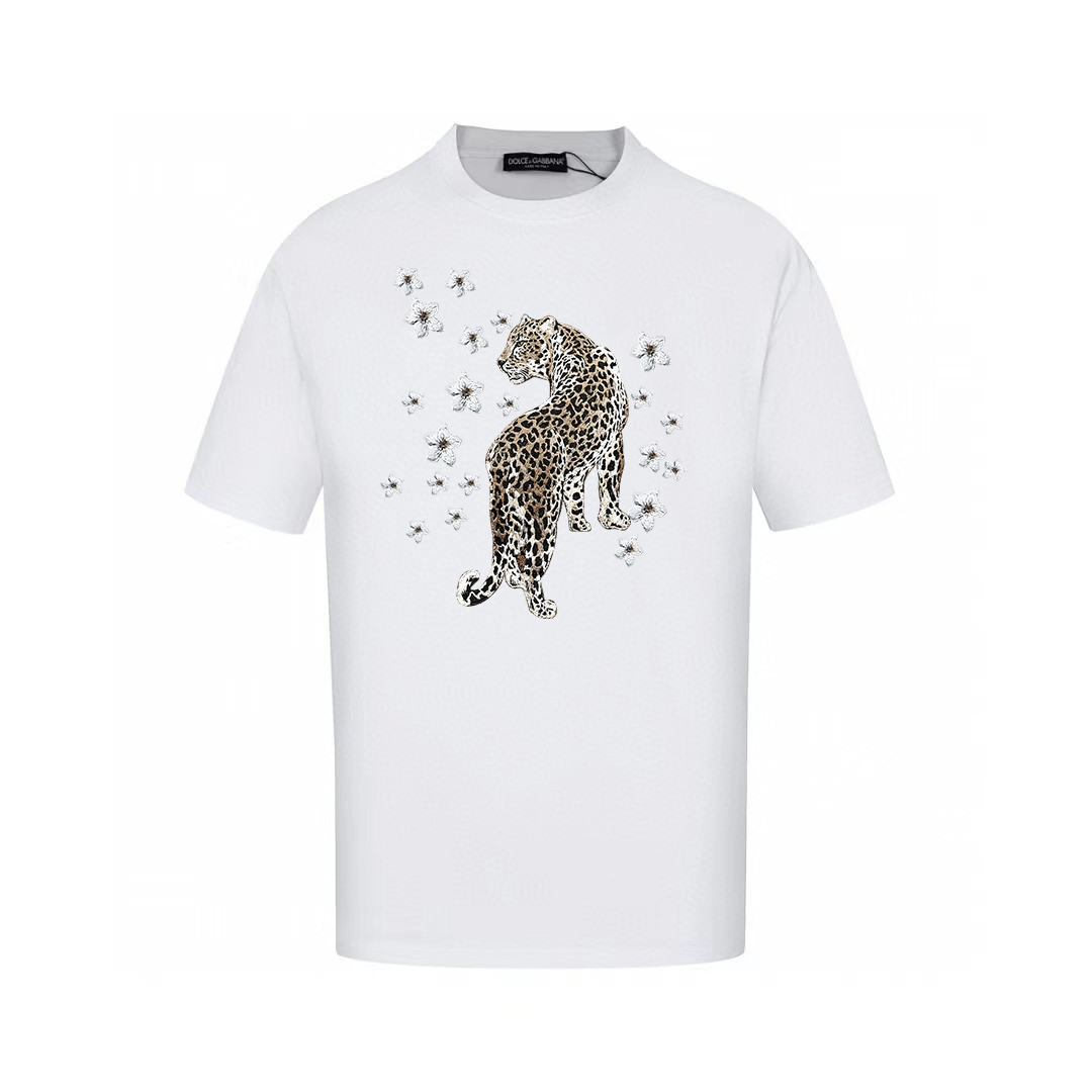 Dolce & Gabbana T-Shirts Short-Sleeve Graphic Print T-Shirt — AM-024