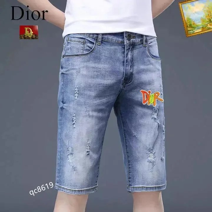 Moncler Shorts Distressed denim with patches — TH-007