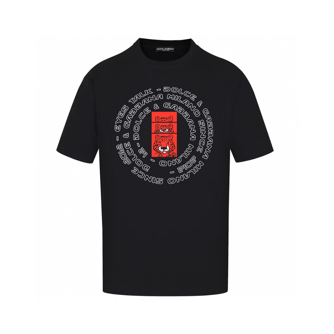 Dolce & Gabbana T-Shirts Short-Sleeve Graphic Print T-Shirt — AM-005