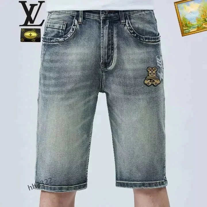 Moncler Shorts Distressed denim with patches — TH-008