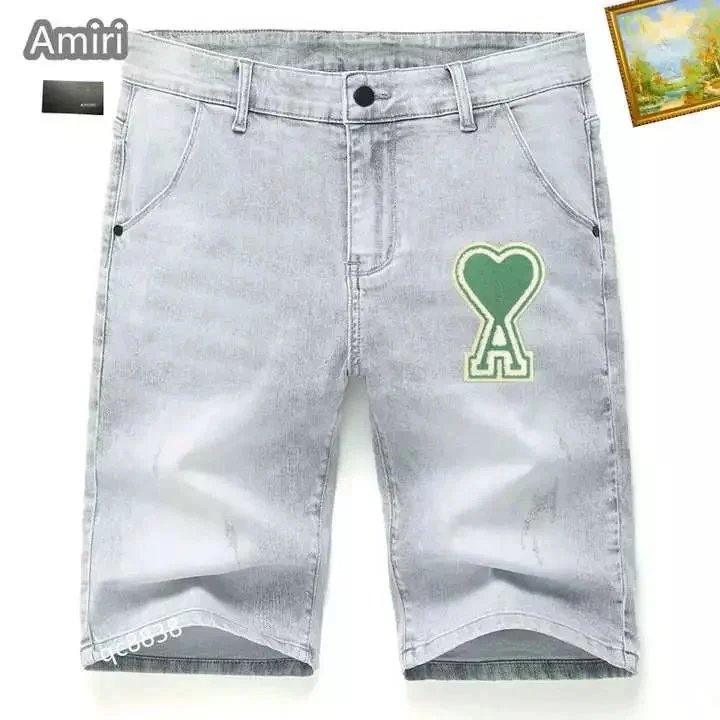 Moncler Shorts Distressed denim with patches — TH-002
