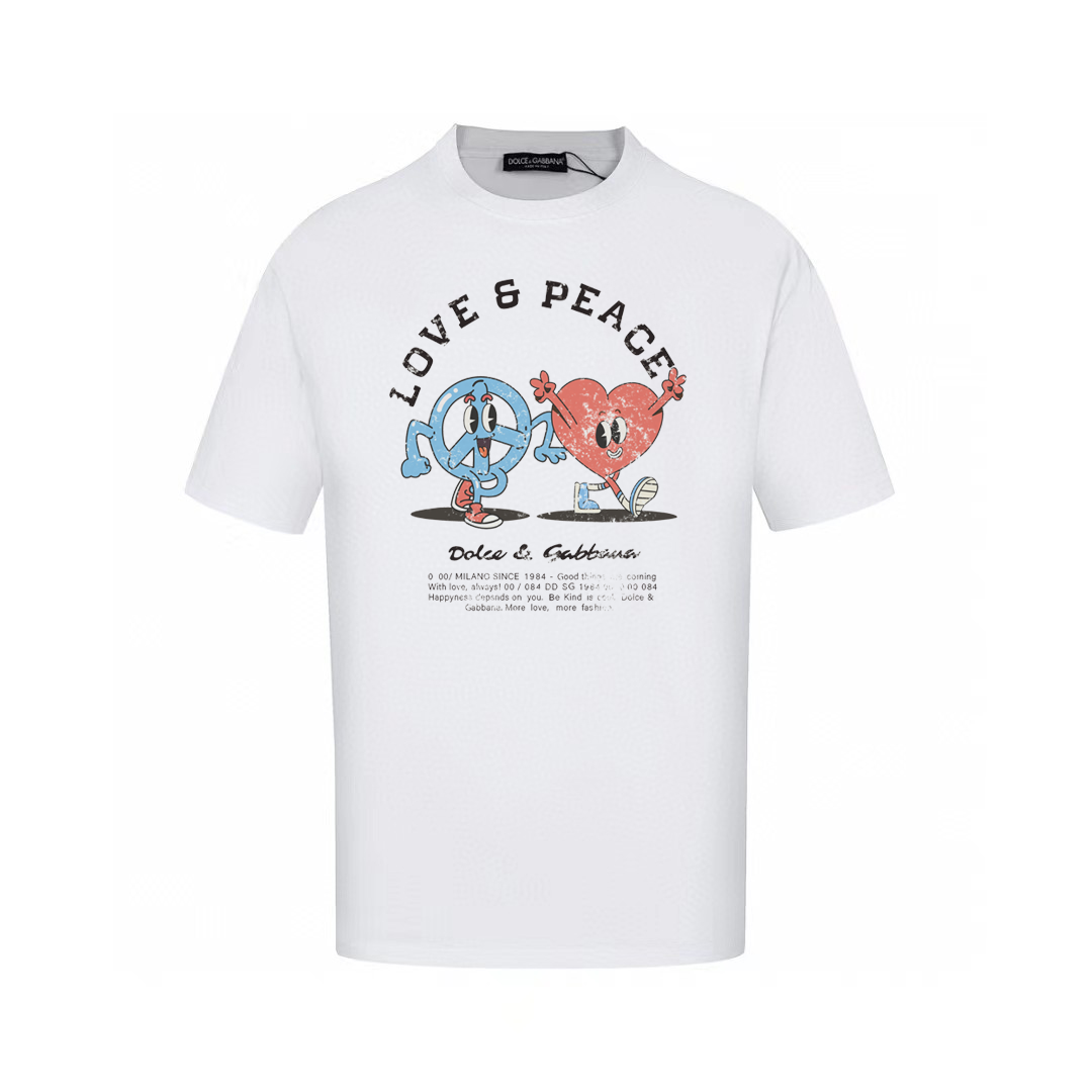 Dolce & Gabbana T-Shirts Short-Sleeve Graphic Print T-Shirt — AM-032