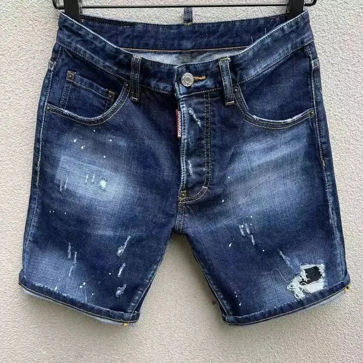 Moncler Shorts Distressed denim with patches — TH-038
