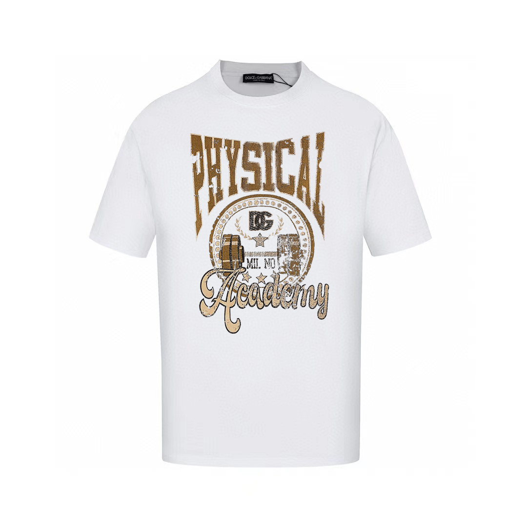 Dolce & Gabbana T-Shirts Graphic Print Crew Neck — AM-026