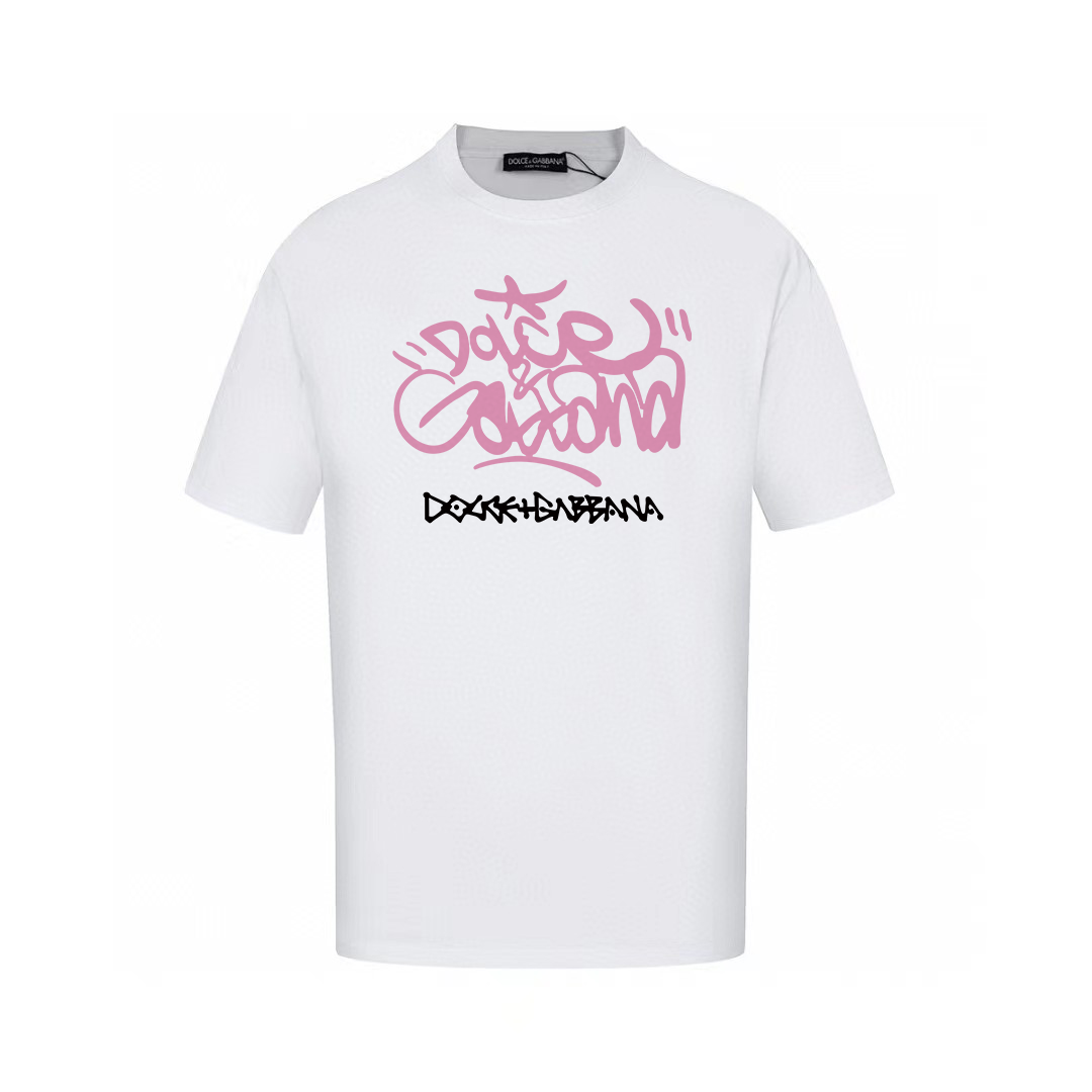 Dolce & Gabbana T-Shirts Short-Sleeve Graphic Print T-Shirt — AM-035
