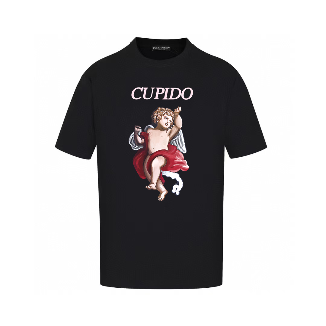Dolce & Gabbana T-Shirts Short-Sleeve Graphic Print T-Shirt — AM-018