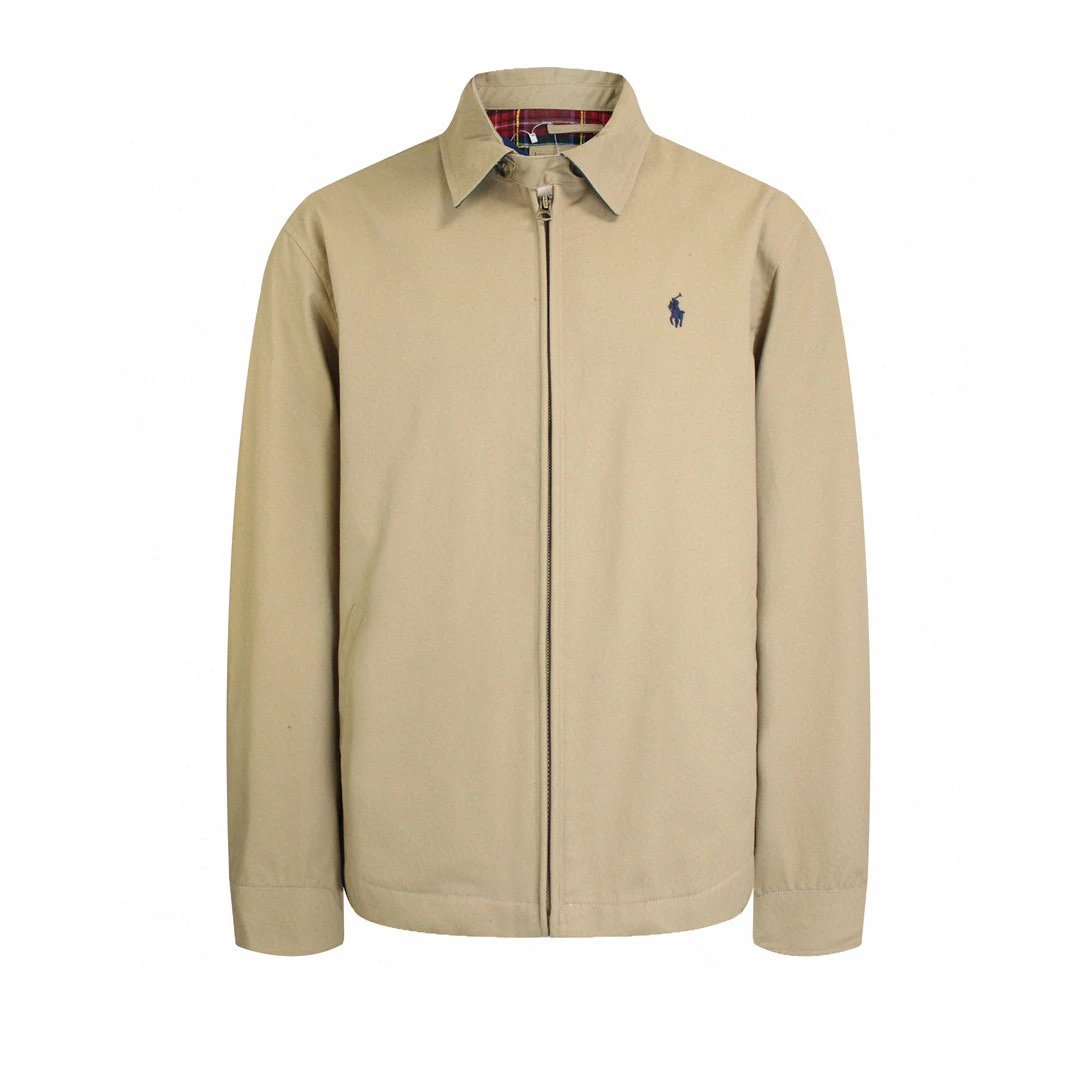Polo Ralph Lauren Jackets Zip-Front Collared Jacket — 13 Khaki