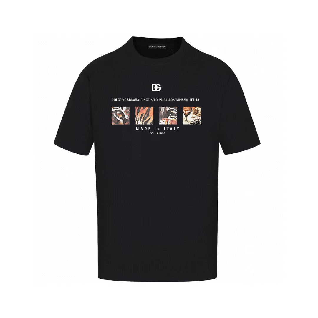Dolce & Gabbana T-Shirts Short-Sleeve Graphic Print T-Shirt — AM-006