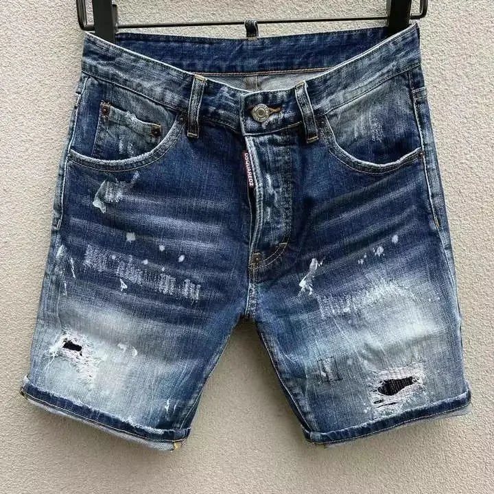 Moncler Shorts Distressed denim with patches — TH-031