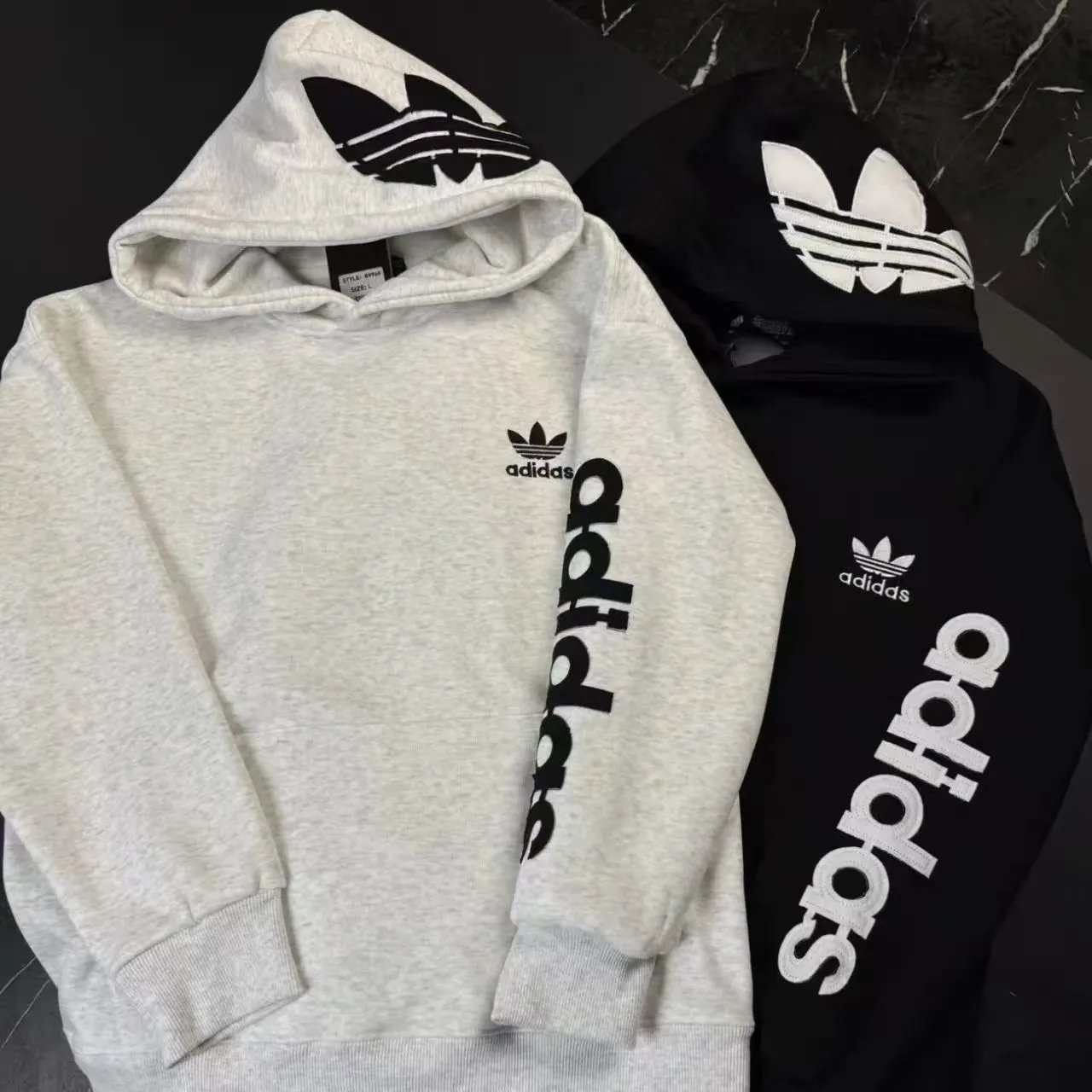 Adidas Knitwear Crew-neck knit sweater with three-stripe sleeves and logo graphic image 7