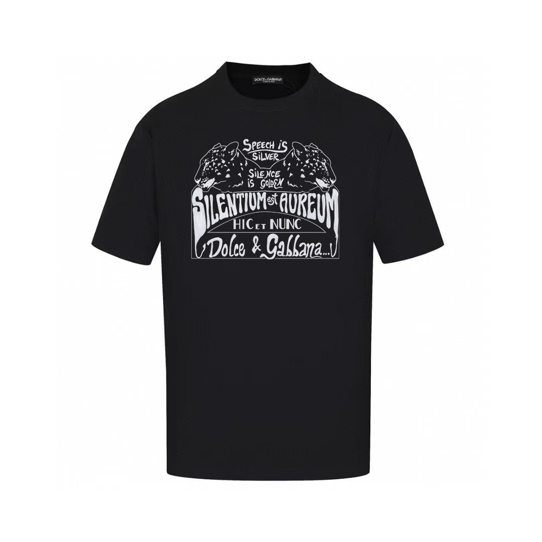 Dolce & Gabbana T-Shirts Graphic Print Crew Neck — AM-003