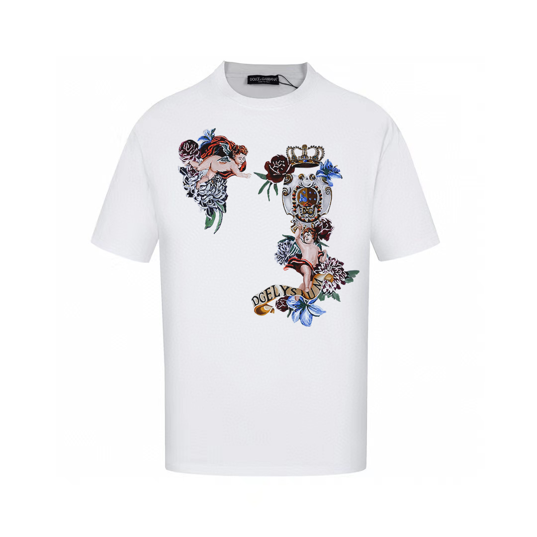 Dolce & Gabbana T-Shirts Short-Sleeve Graphic Print T-Shirt — AM-038