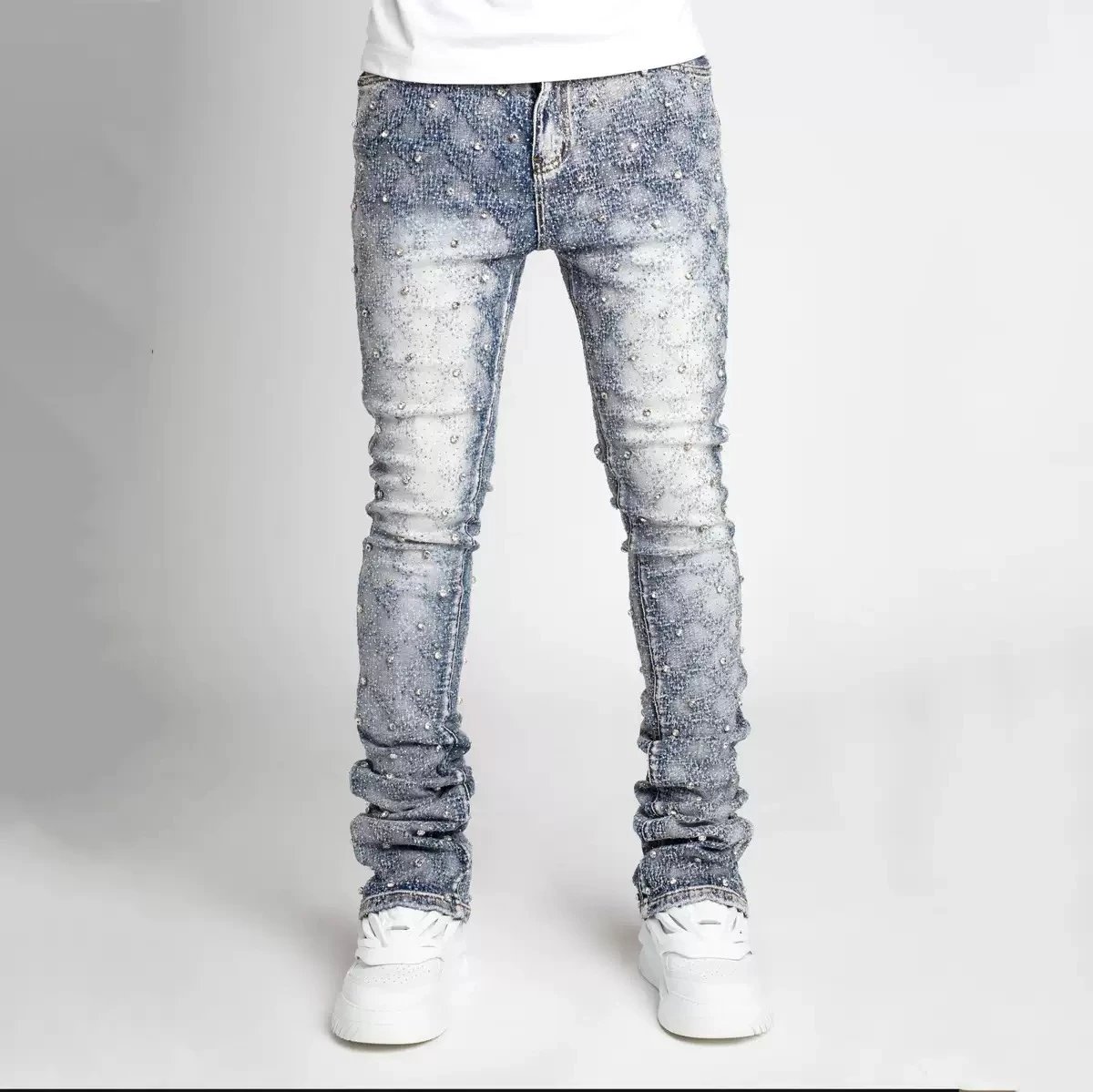 Off-White Distressed Patchwork Jeans Black - 39