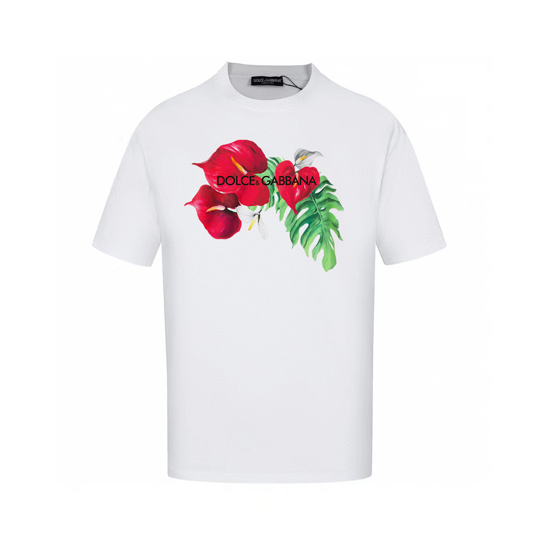 Dolce & Gabbana T-Shirts Short-Sleeve Graphic Print T-Shirt — AM-026