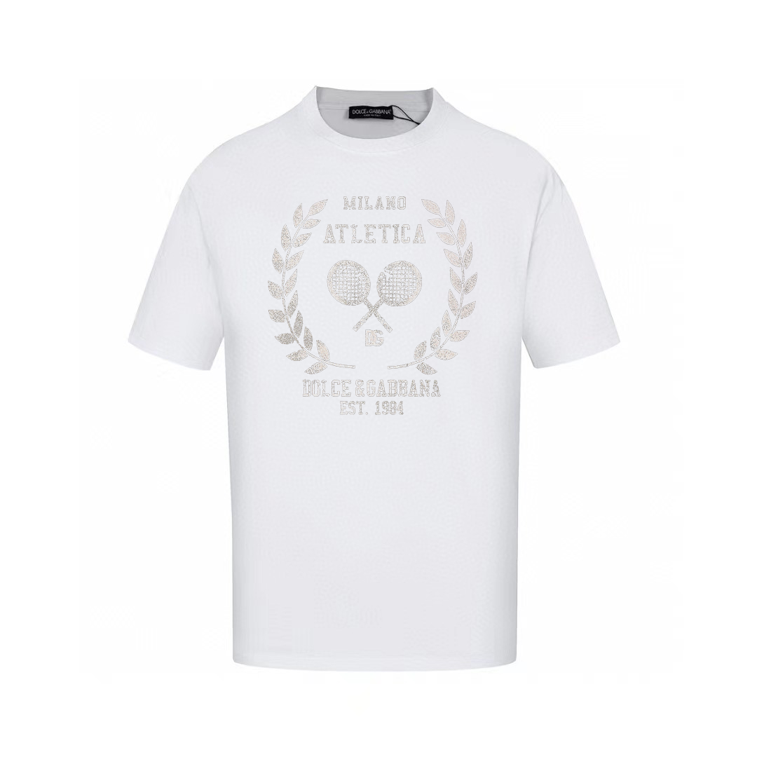 Dolce & Gabbana T-Shirts Graphic Print Crew Neck — AM-025