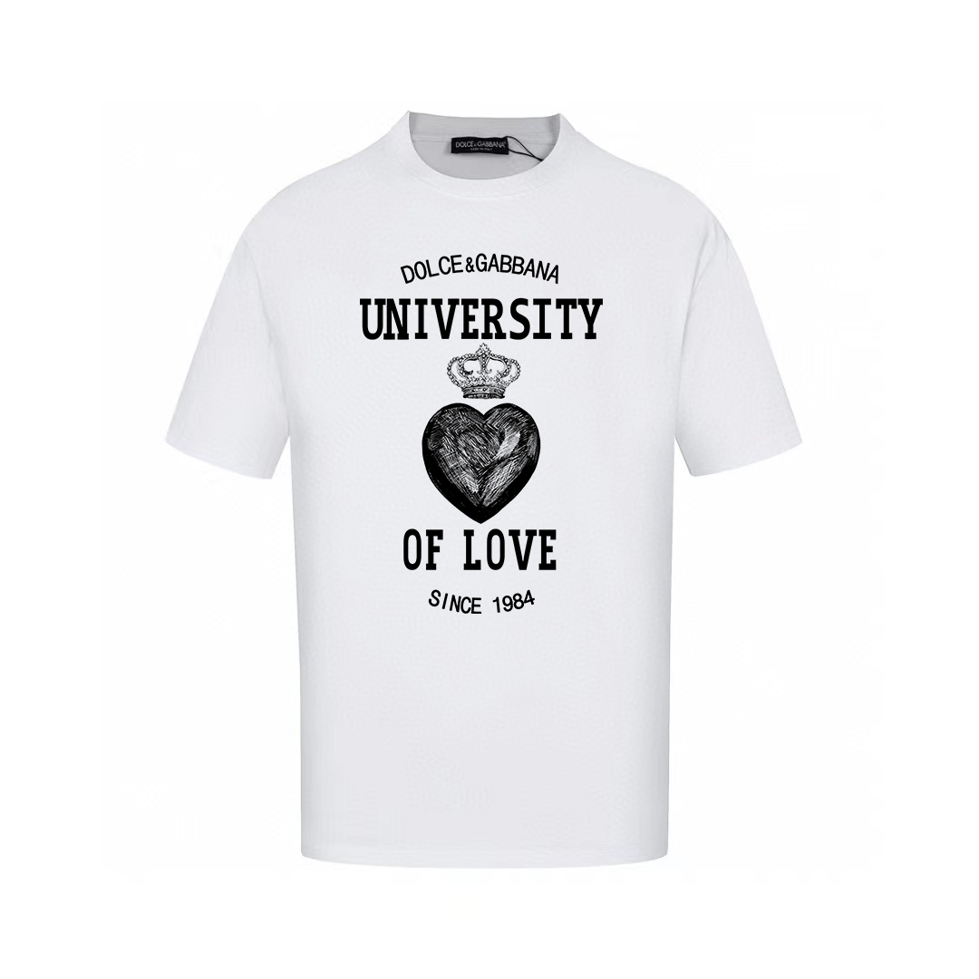 Dolce & Gabbana T-Shirts Short-Sleeve Graphic Print T-Shirt — AM-021