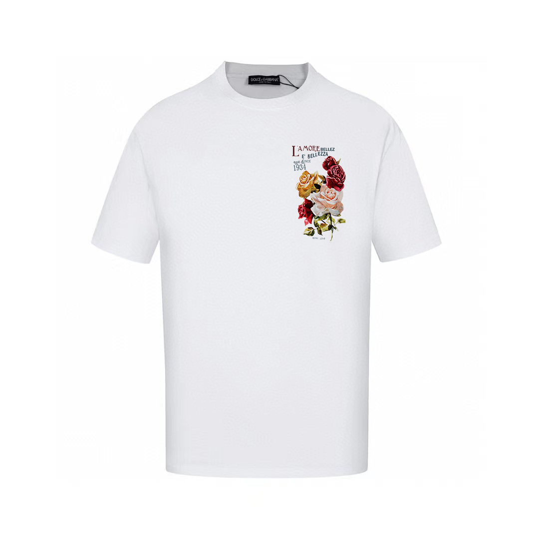 Dolce & Gabbana T-Shirts Short-Sleeve Graphic Print T-Shirt — AM-037