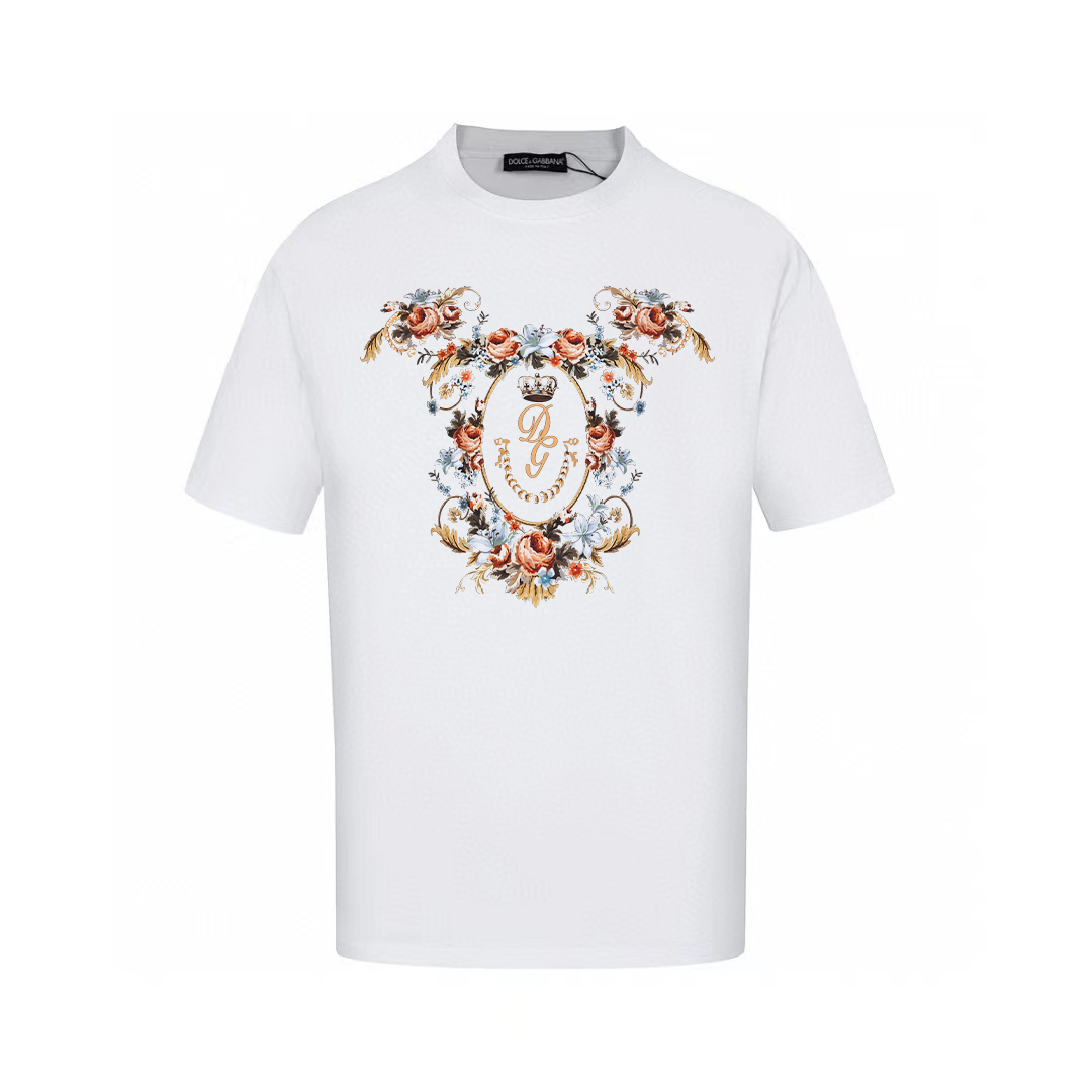 Dolce & Gabbana T-Shirts Short-Sleeve Graphic Print T-Shirt — AM-027