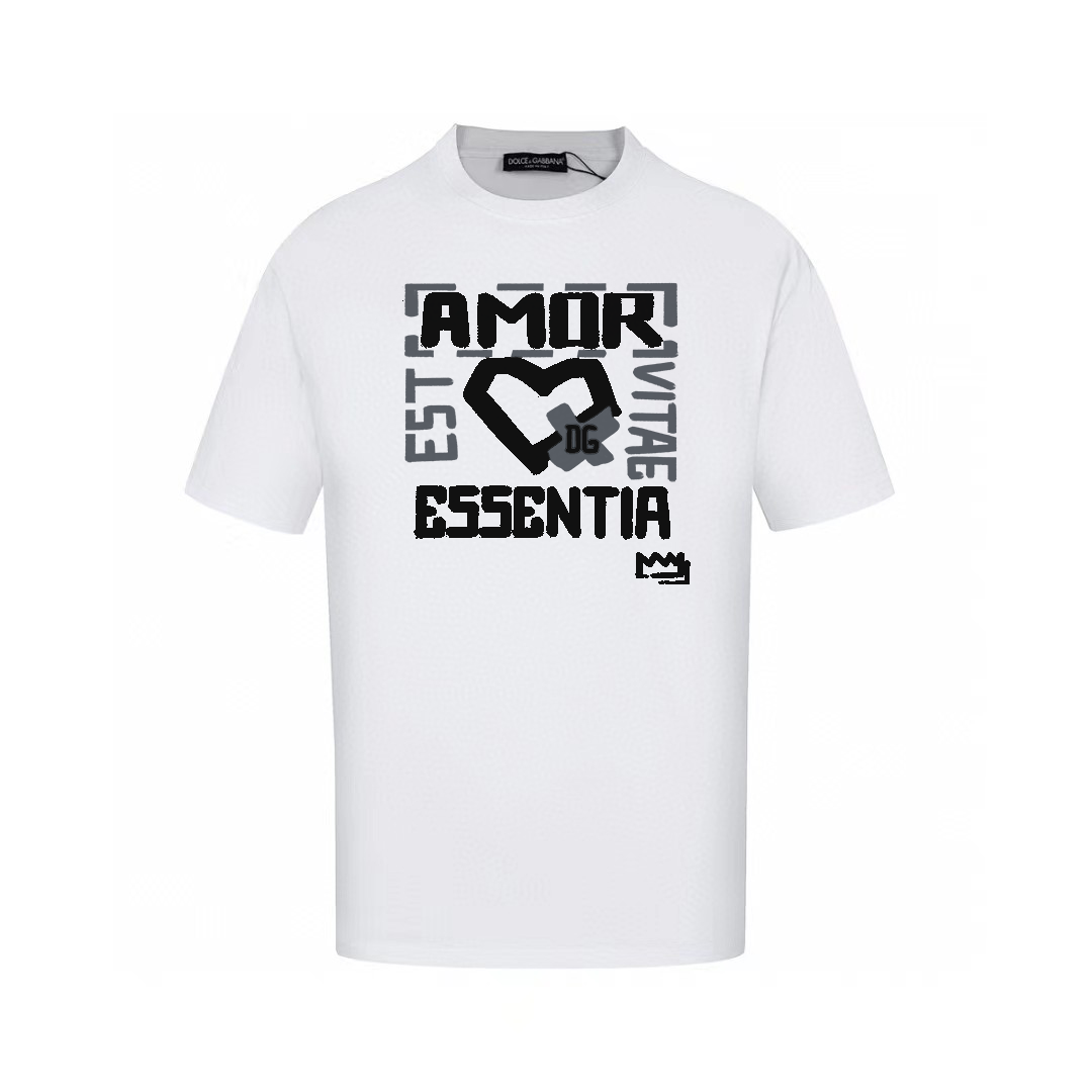 Dolce & Gabbana T-Shirts Short-Sleeve Graphic Print T-Shirt — AM-029