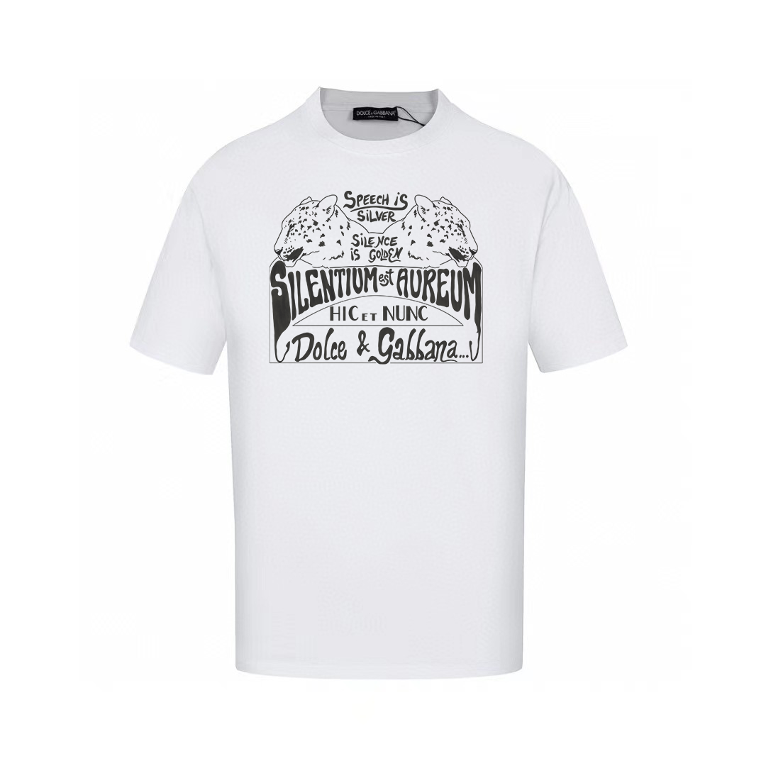 Dolce & Gabbana T-Shirts Short-Sleeve Graphic Print T-Shirt — AM-030