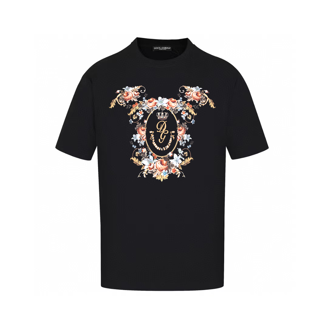 Dolce & Gabbana T-Shirts Graphic Print Crew Neck — AM-006