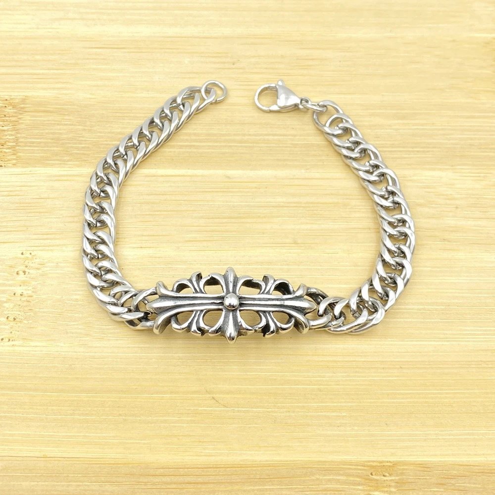 Unbranded Jewelry Silver-Tone Cross Motif Bracelets — BB-009