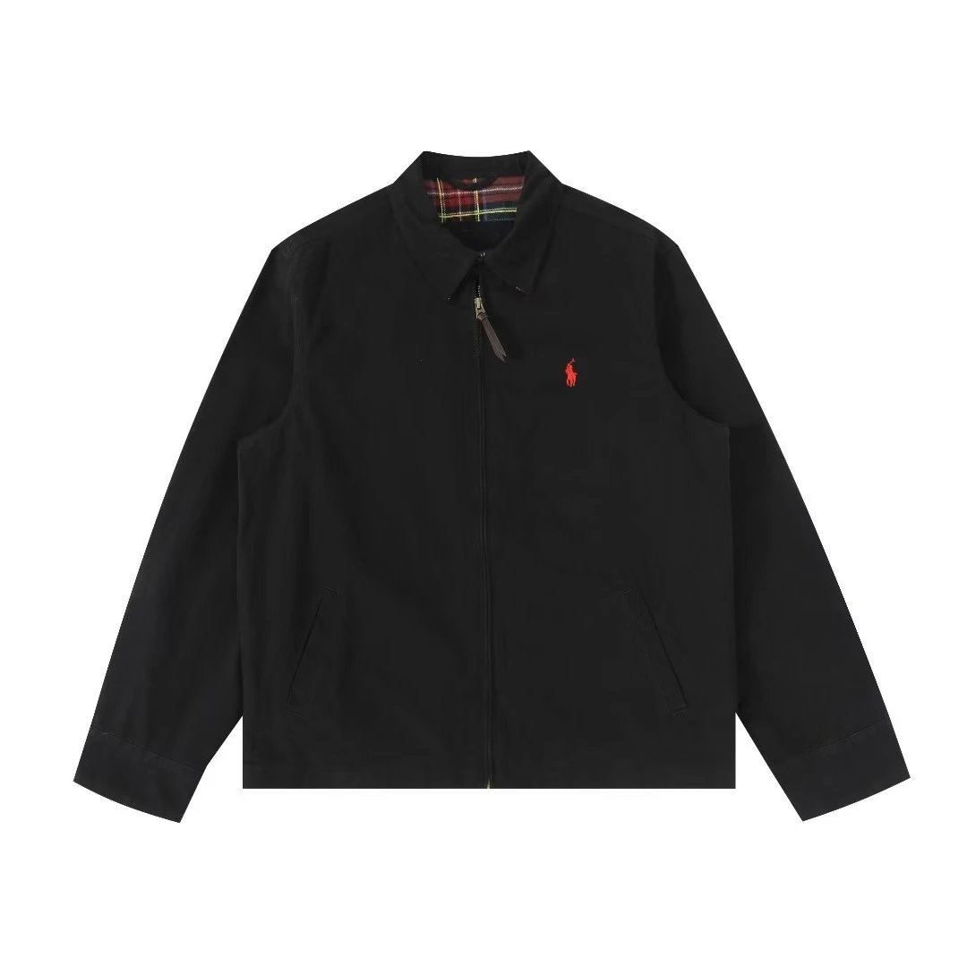Polo Ralph Lauren Jackets Zip-Front Collared Jacket — 08 black
