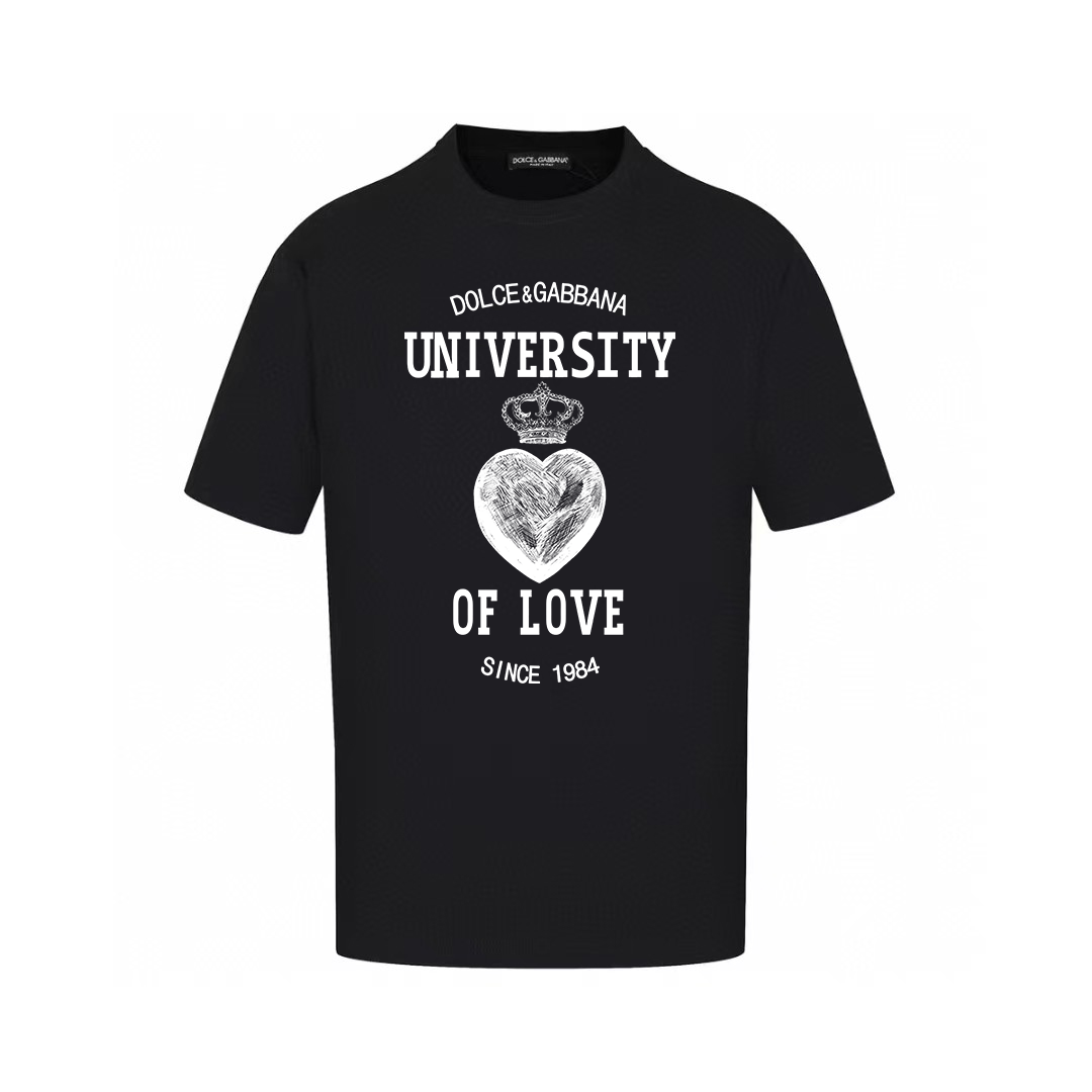 Dolce & Gabbana T-Shirts Graphic Print Crew Neck — AM-012
