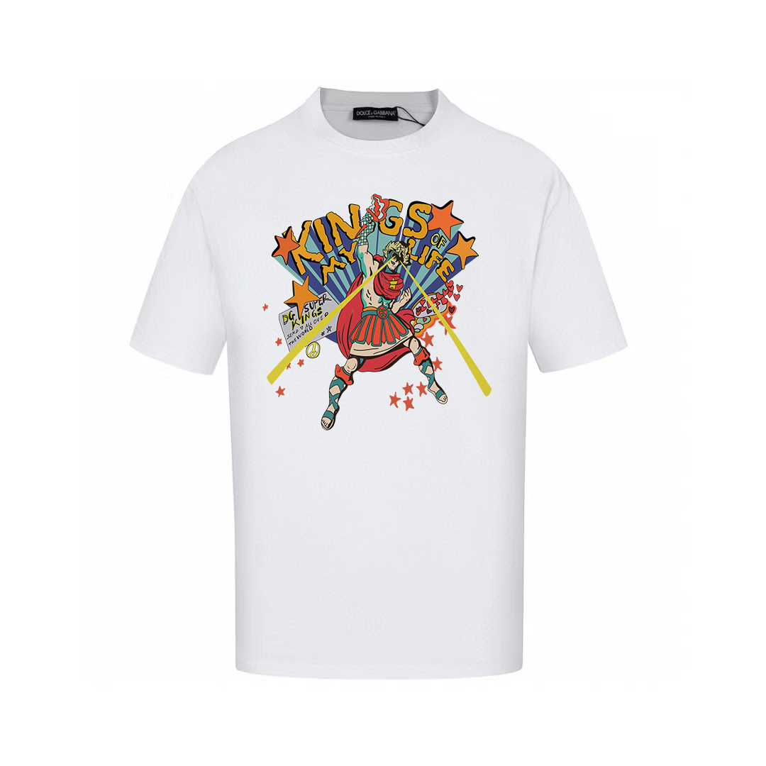 Dolce & Gabbana T-Shirts Graphic Print Crew Neck — AM-040