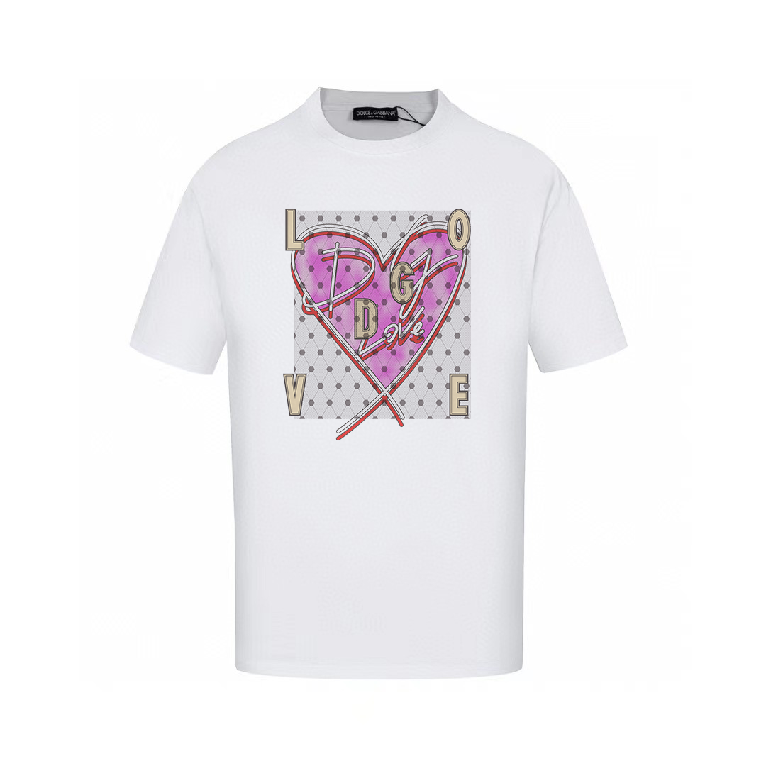 Dolce & Gabbana T-Shirts Graphic Print Crew Neck — AM-038