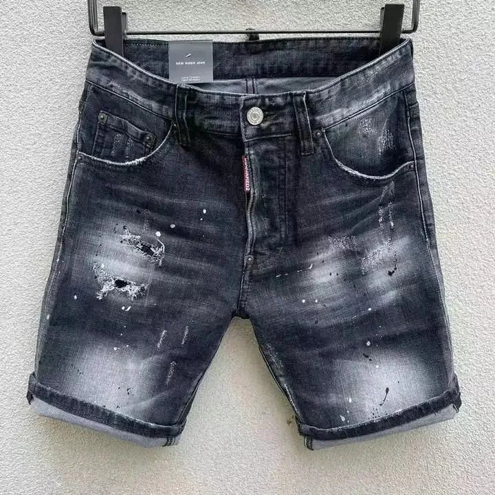 Moncler Shorts Distressed denim with patches — TH-010