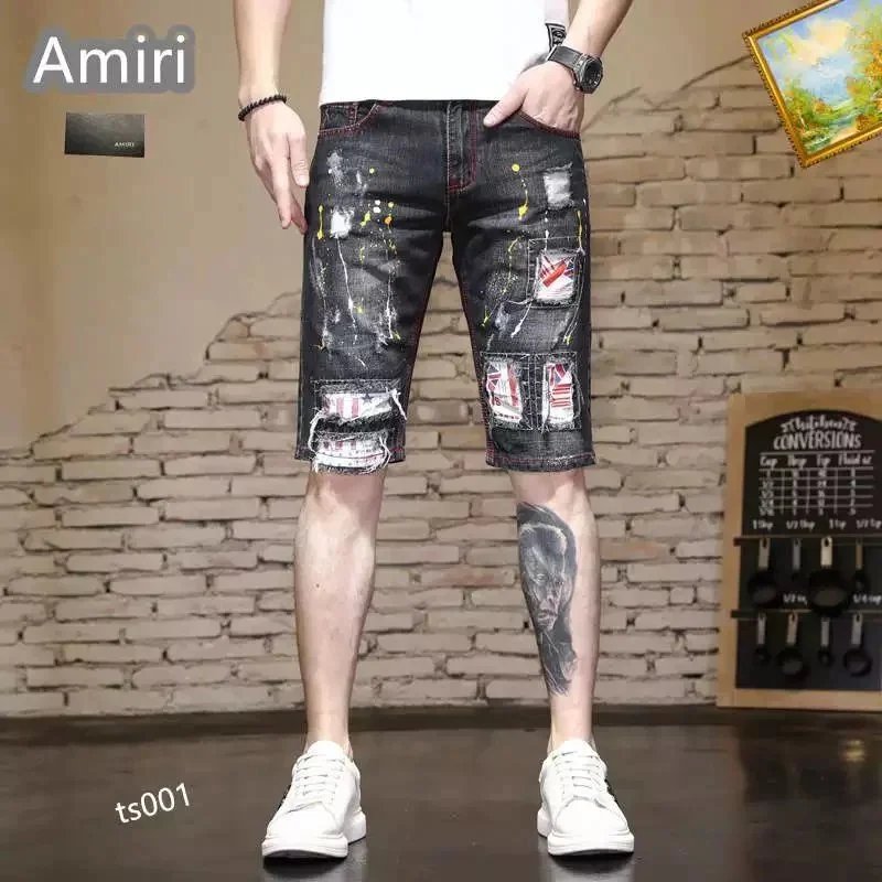 Moncler Shorts Distressed denim with patches image 4