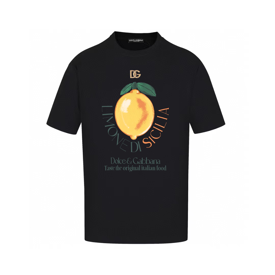 Dolce & Gabbana T-Shirts Short-Sleeve Graphic Print T-Shirt — AM-009