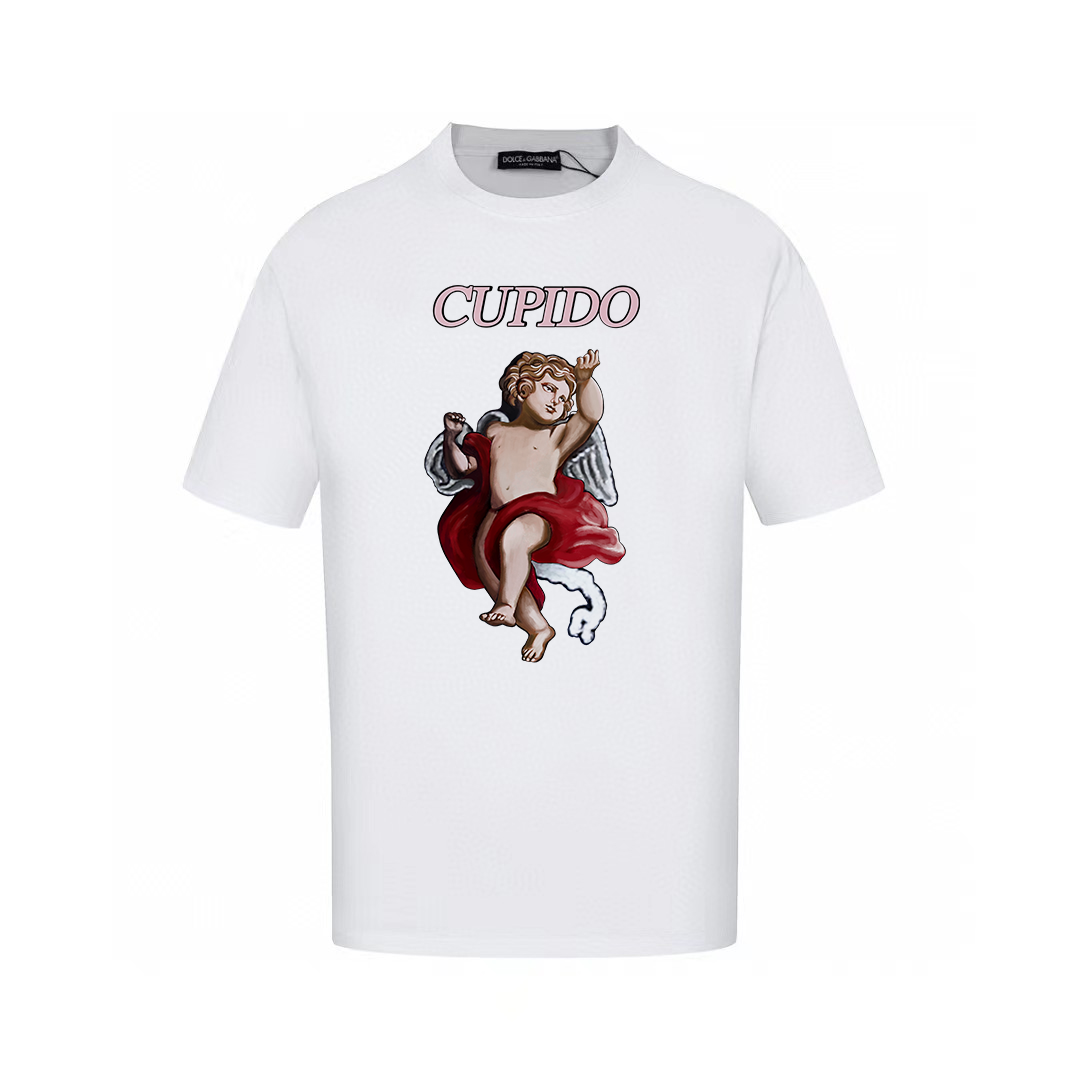 Dolce & Gabbana T-Shirts Short-Sleeve Graphic Print T-Shirt — AM-039