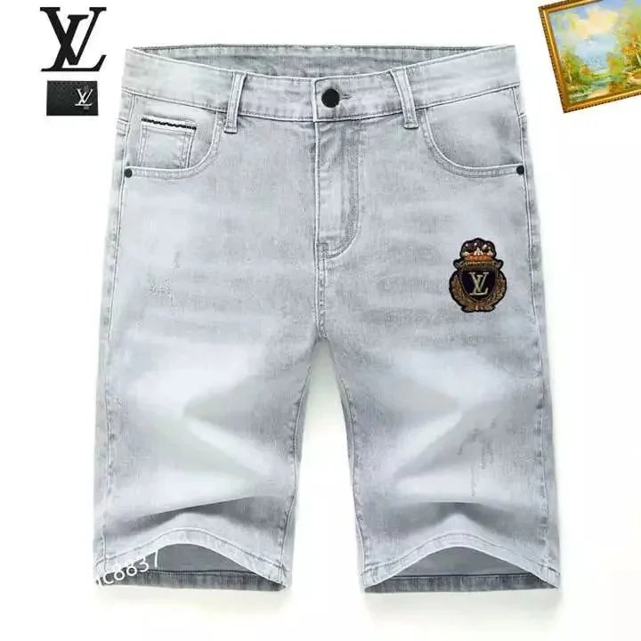Moncler Shorts Distressed denim with patches — TH-033