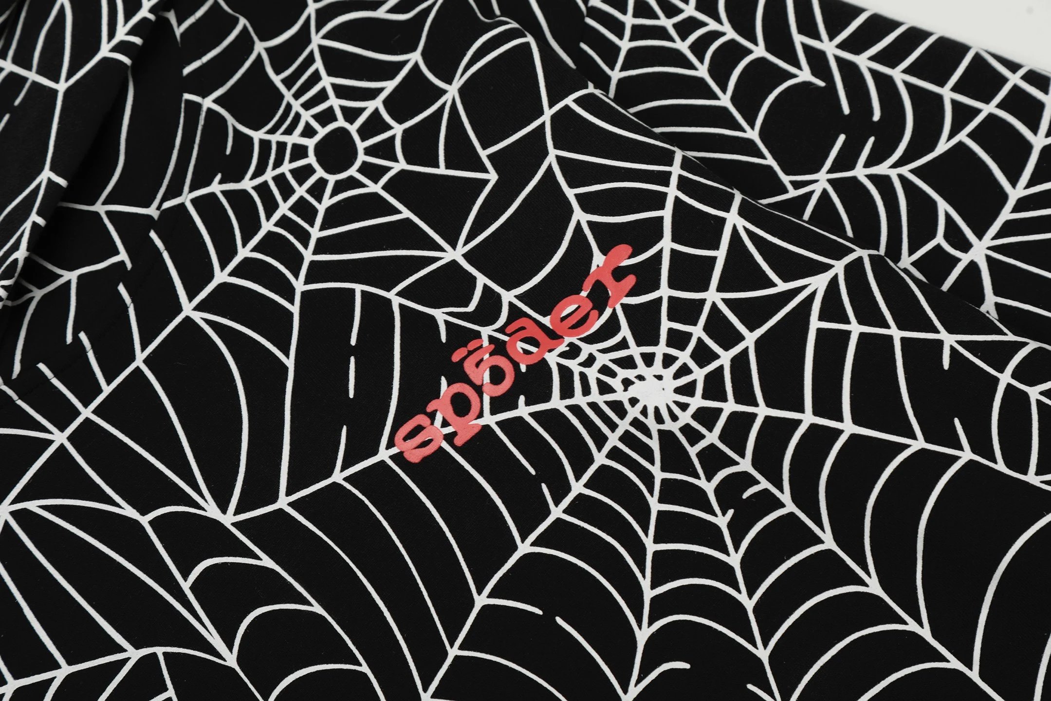 Design Spiderweb Print Black Jogger Pants Sweatpants - 9