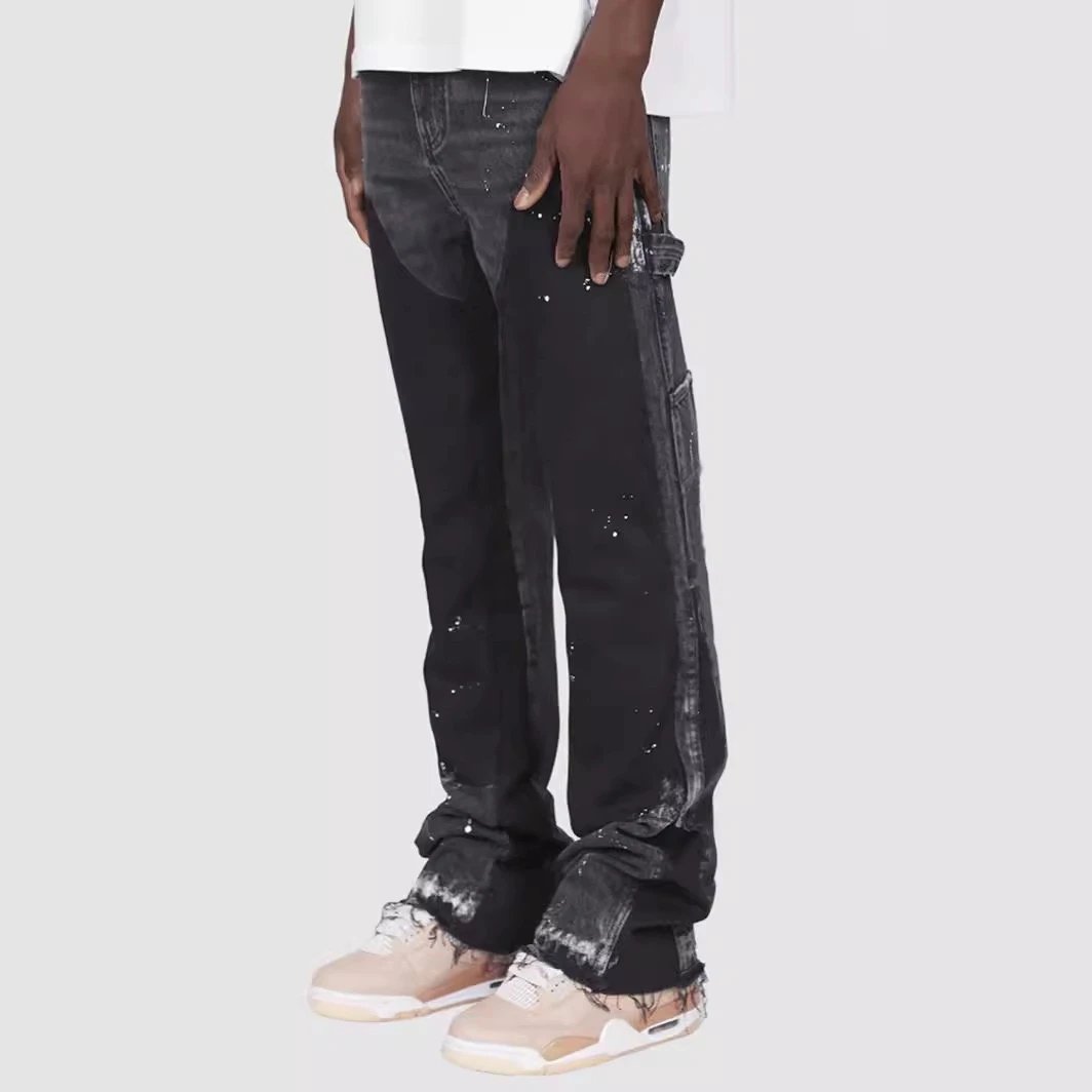 Off-White Distressed Patchwork Jeans Black - 14