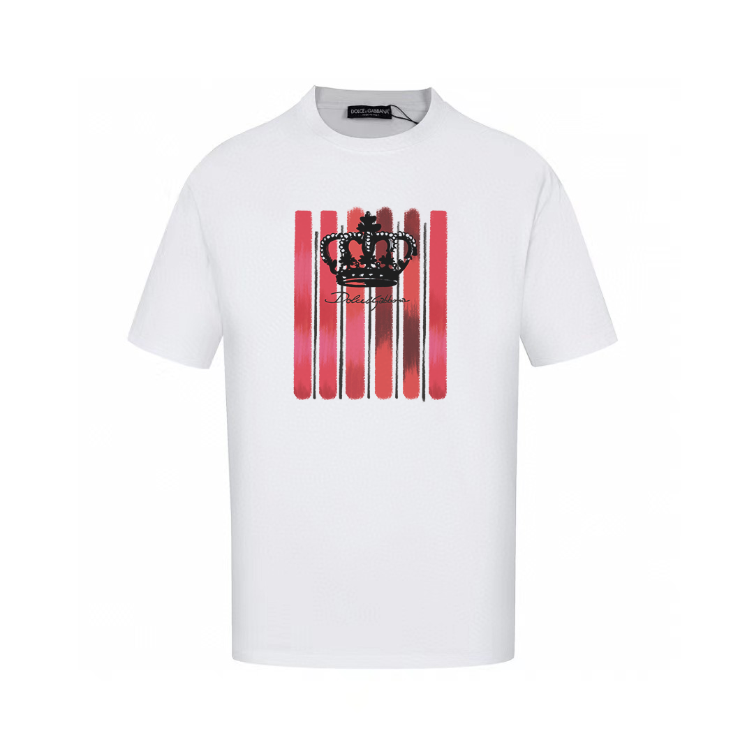 Dolce & Gabbana T-Shirts Graphic Print Crew Neck — AM-039
